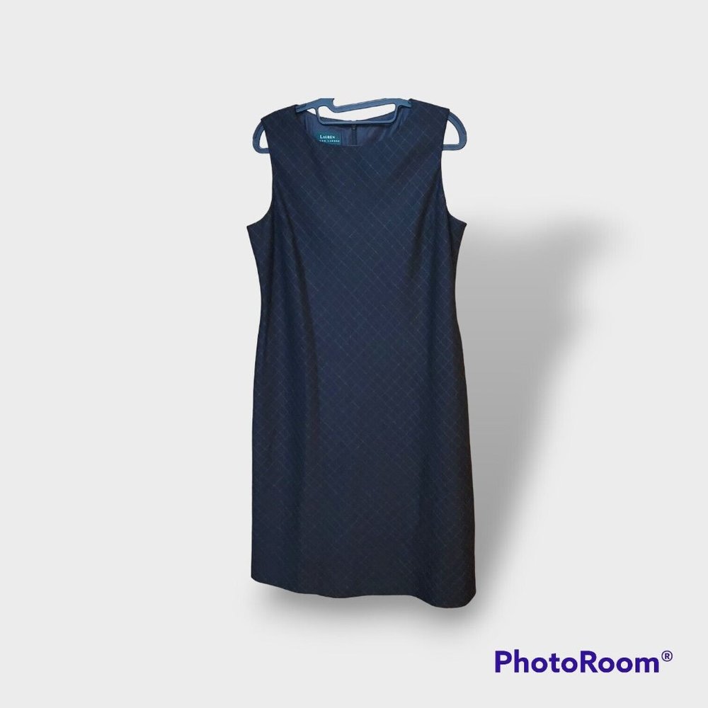 Lauren Ralph Lauren Black check Pattern Sleeveless Dress Size 14
